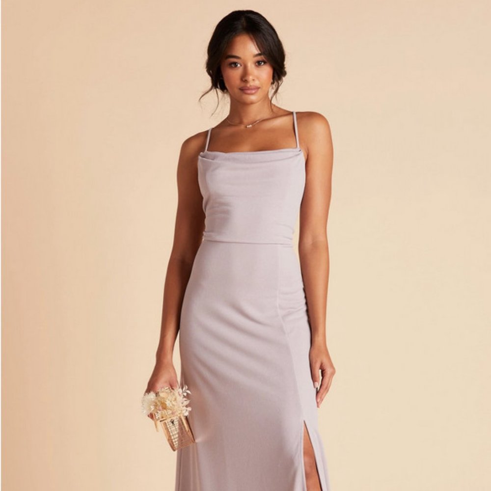 Birdy Grey Ash cowl neck dress crepe Lilac